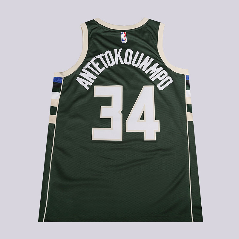 мужская зеленая майка Nike NBA Giannis Antetokounmpo Icon Edition Swingman Jersey 864489-323 - цена, описание, фото 4